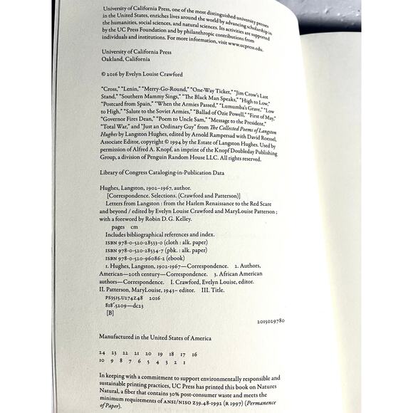 Letters from Langston: From the Harlem Renaissance to the Red Scare and Beyond - Picture 5 of 8